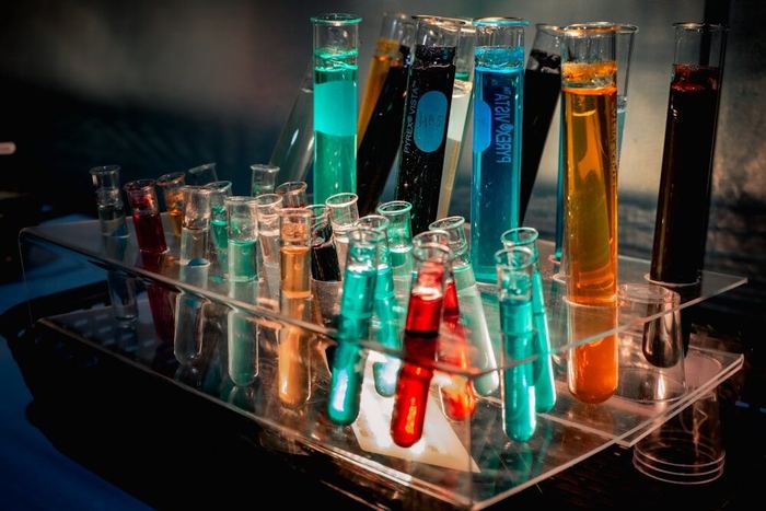 Laboratory testing samples in test tubes