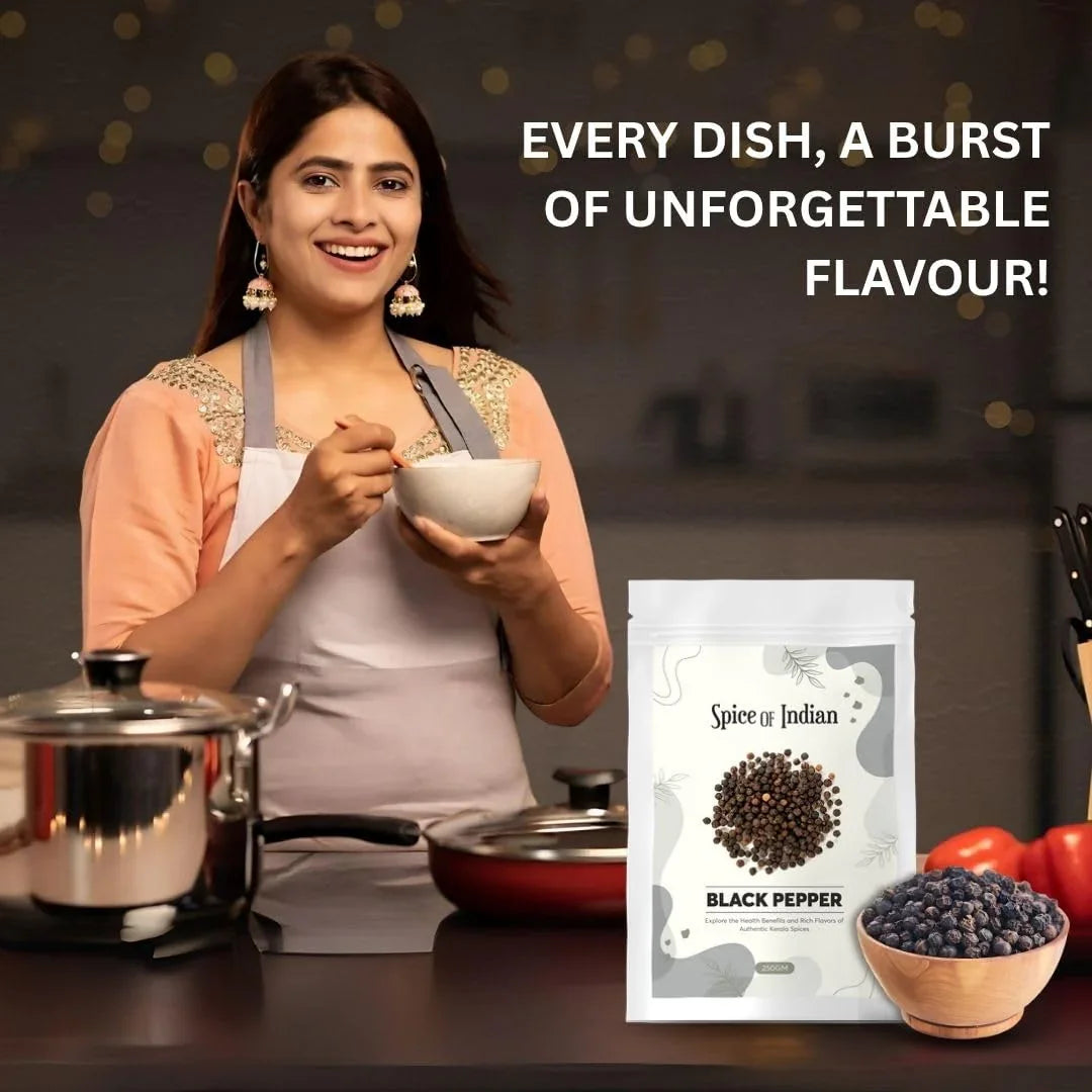 Kerala Premium Quality Black Pepper | 100% Natural | Rich Authentic Flavor