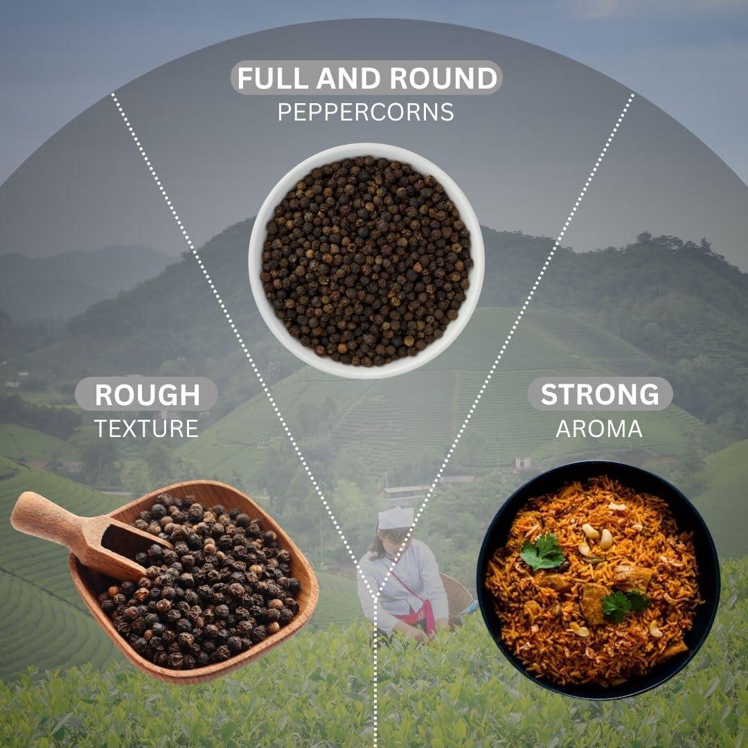 Kerala Premium Quality Black Pepper | 100% Natural | Rich Authentic Flavor