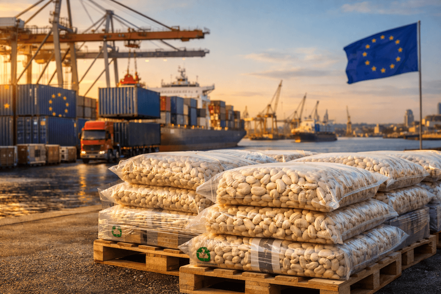 export cashew nuts to europe