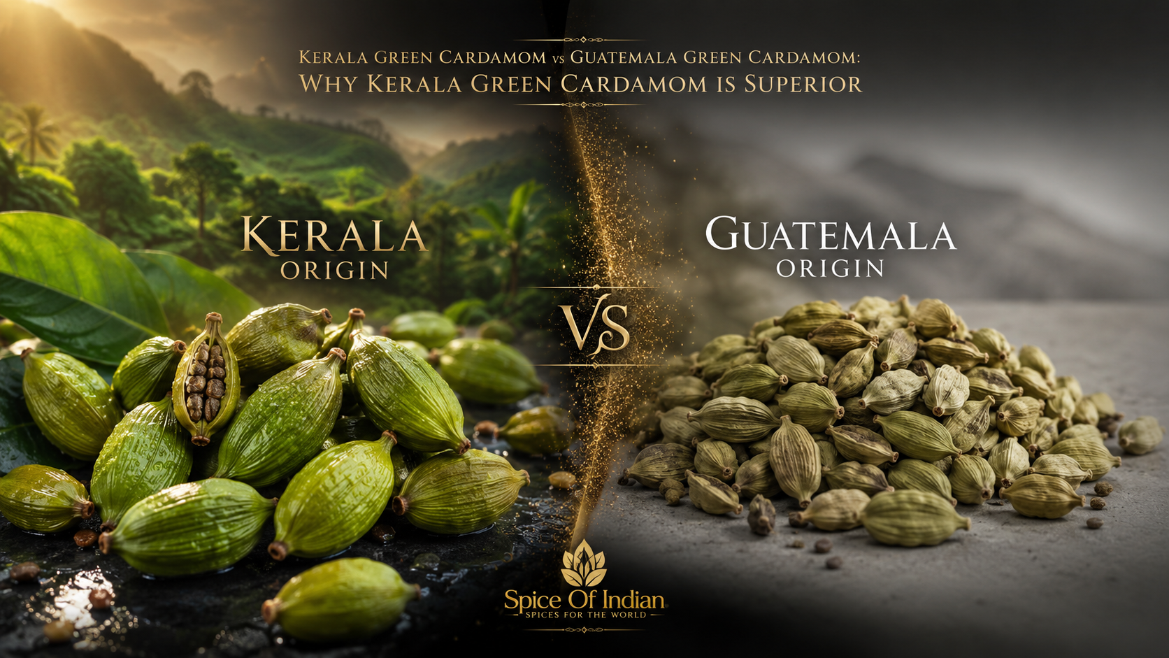 Kerala Green Cardamom vs Guatemala Green Cardamom